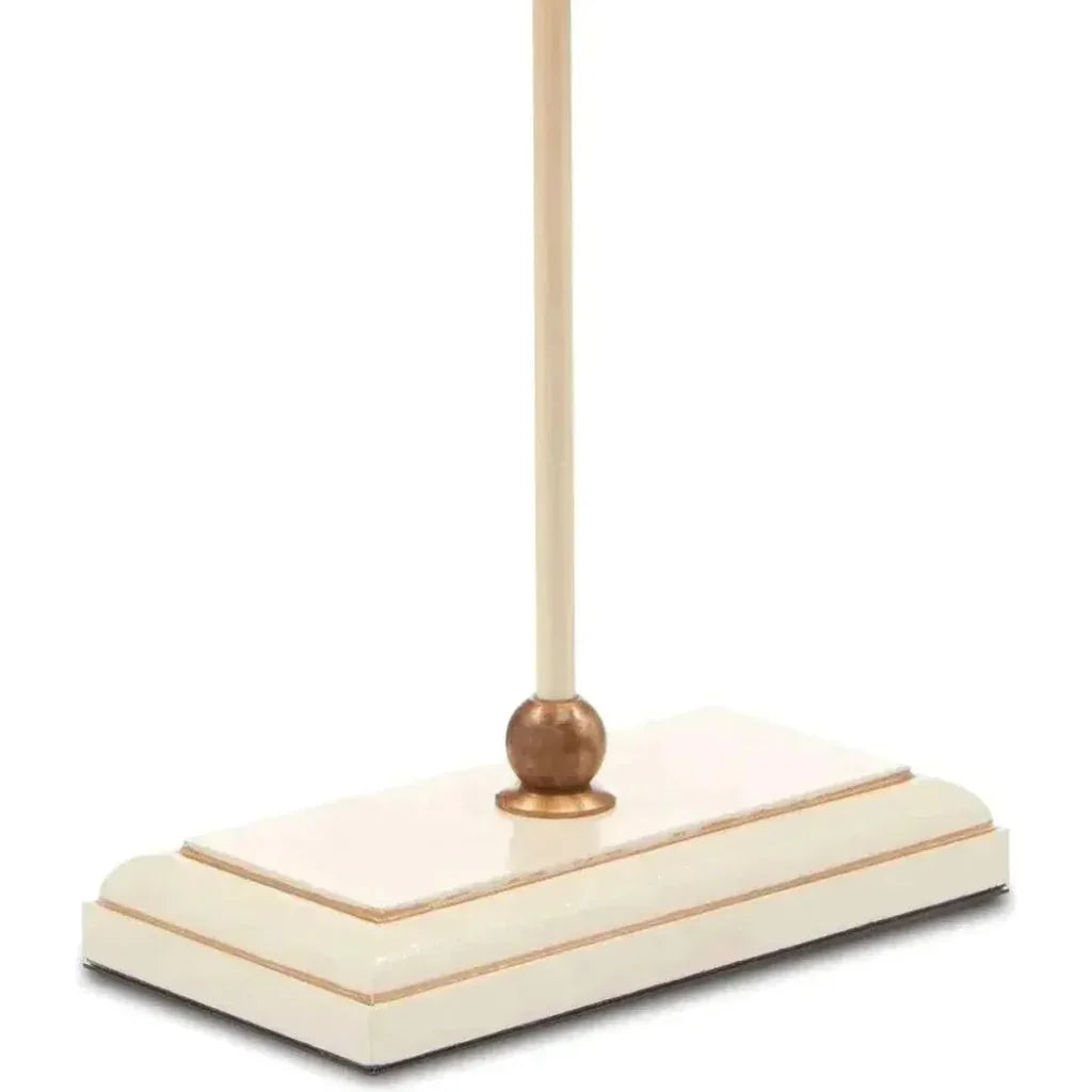 Ivory Antique Brass Gold Daphne Table Lamp - LOOMLAN - Currey & Co - Table Lamps