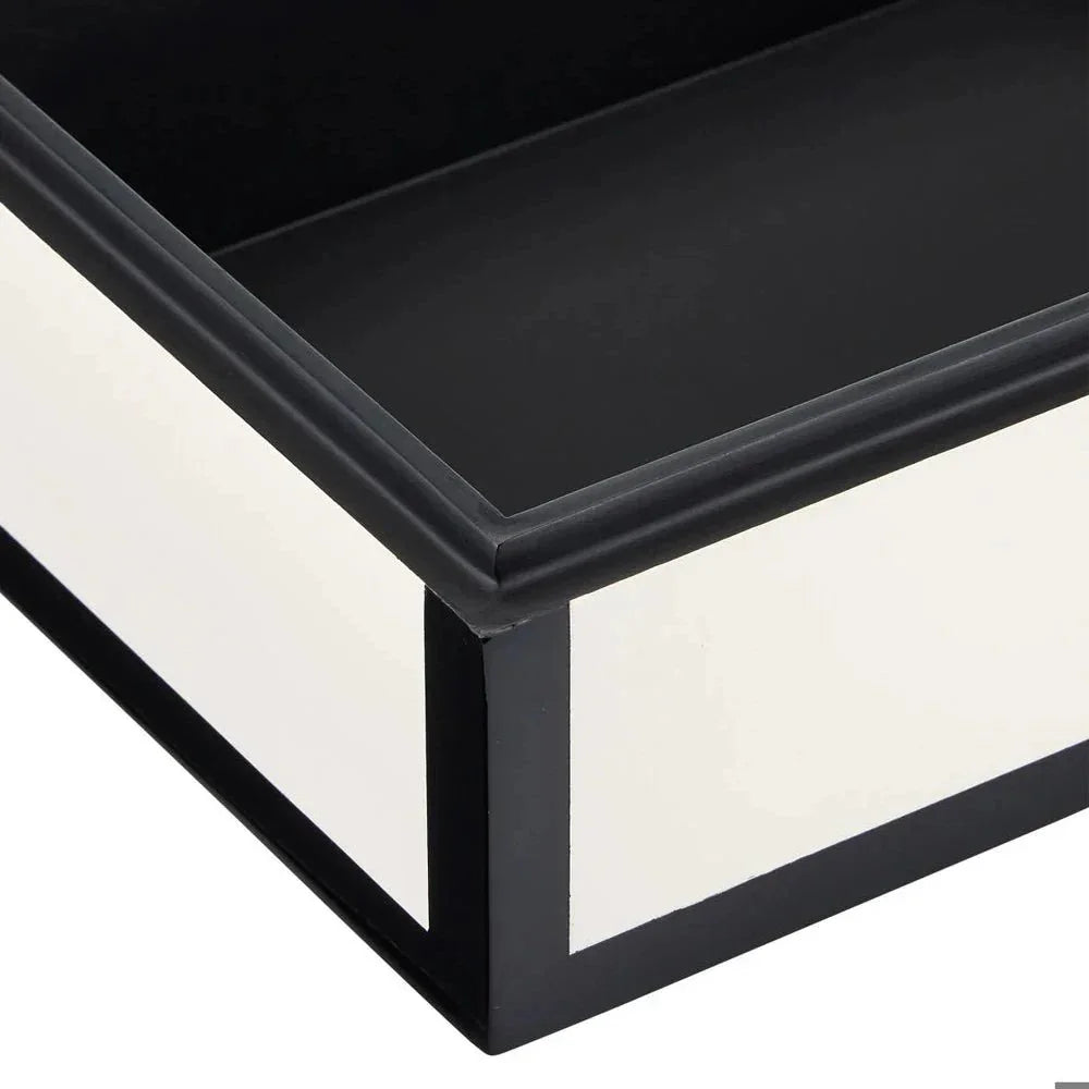 Ivory Lacquer Modern Gloss Finish Box (2PC ) - LOOMLAN - Currey & Co - Boxes & Bowls
