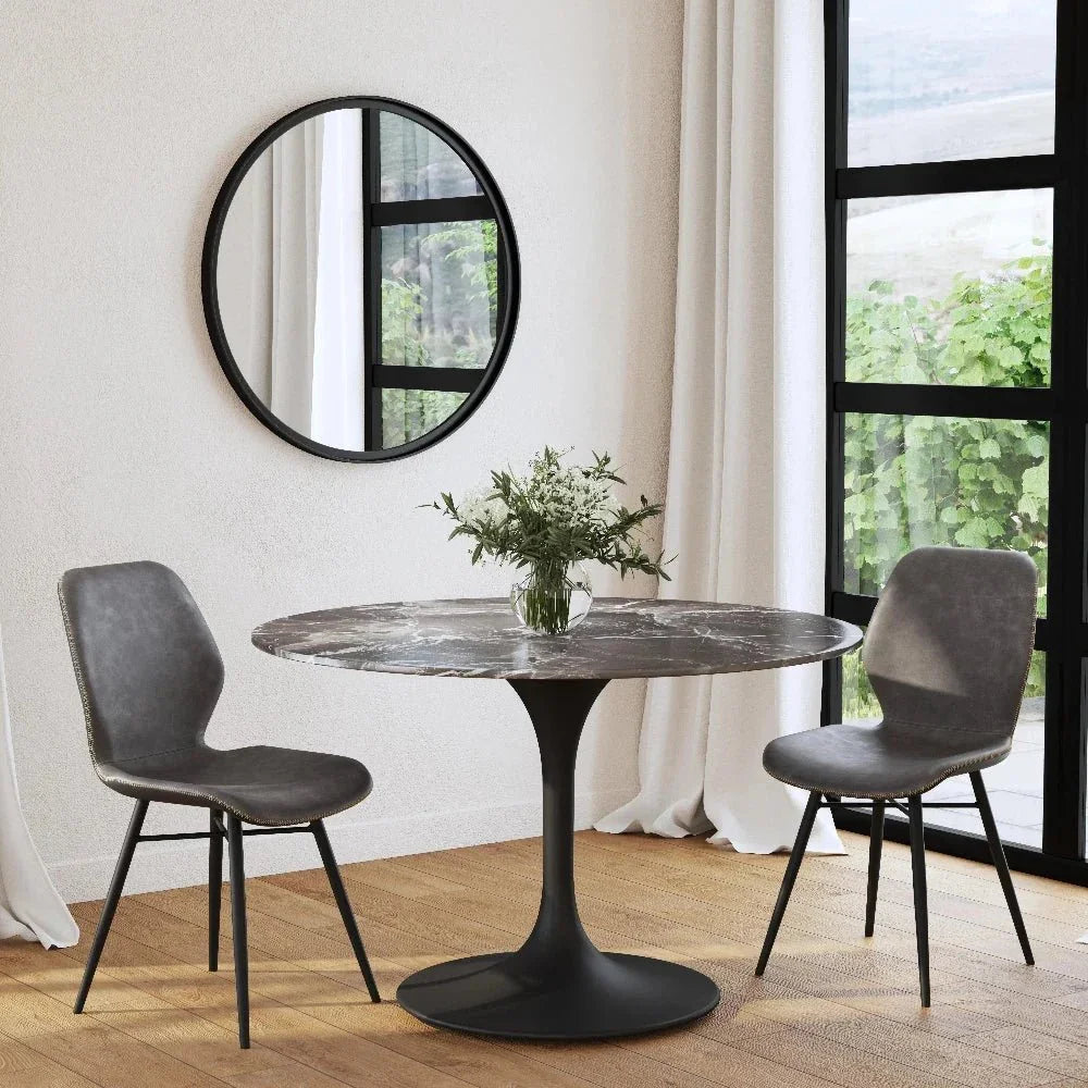 Jackie Metal Black Wall Mirror - LOOMLAN - Bassett Mirror - Wall Mirrors