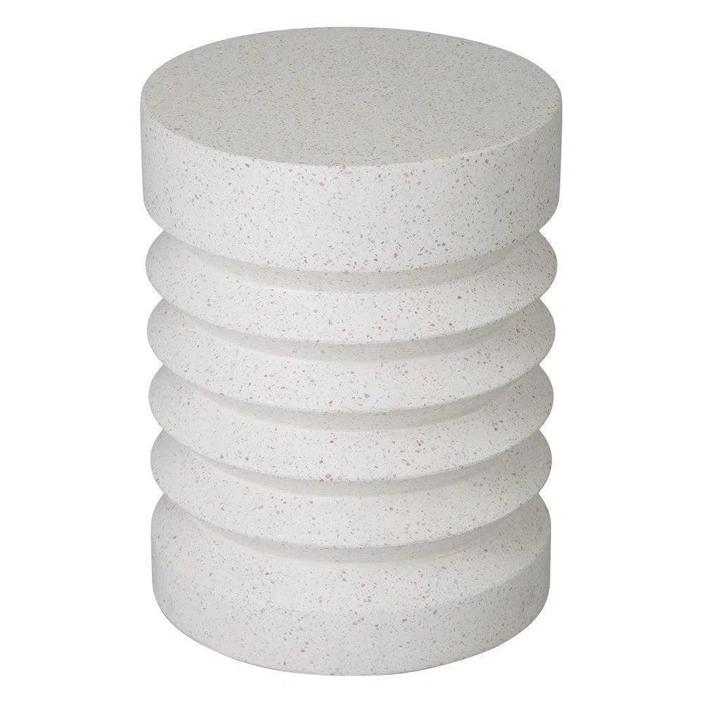 Jag 18.5 in. Round Pale Green Terrazzo Garden Stool-Garden Stools-Emissary-LOOMLAN