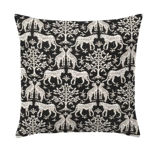 Jaipur Frame Onyx Handmade Outdoor Pillow-Outdoor Pillows-Earnest Collection-20" Square-LOOMLAN