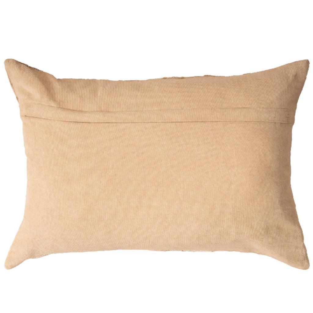 LOOMLAN Jaquard Abstract Beige Lumbar Pillow