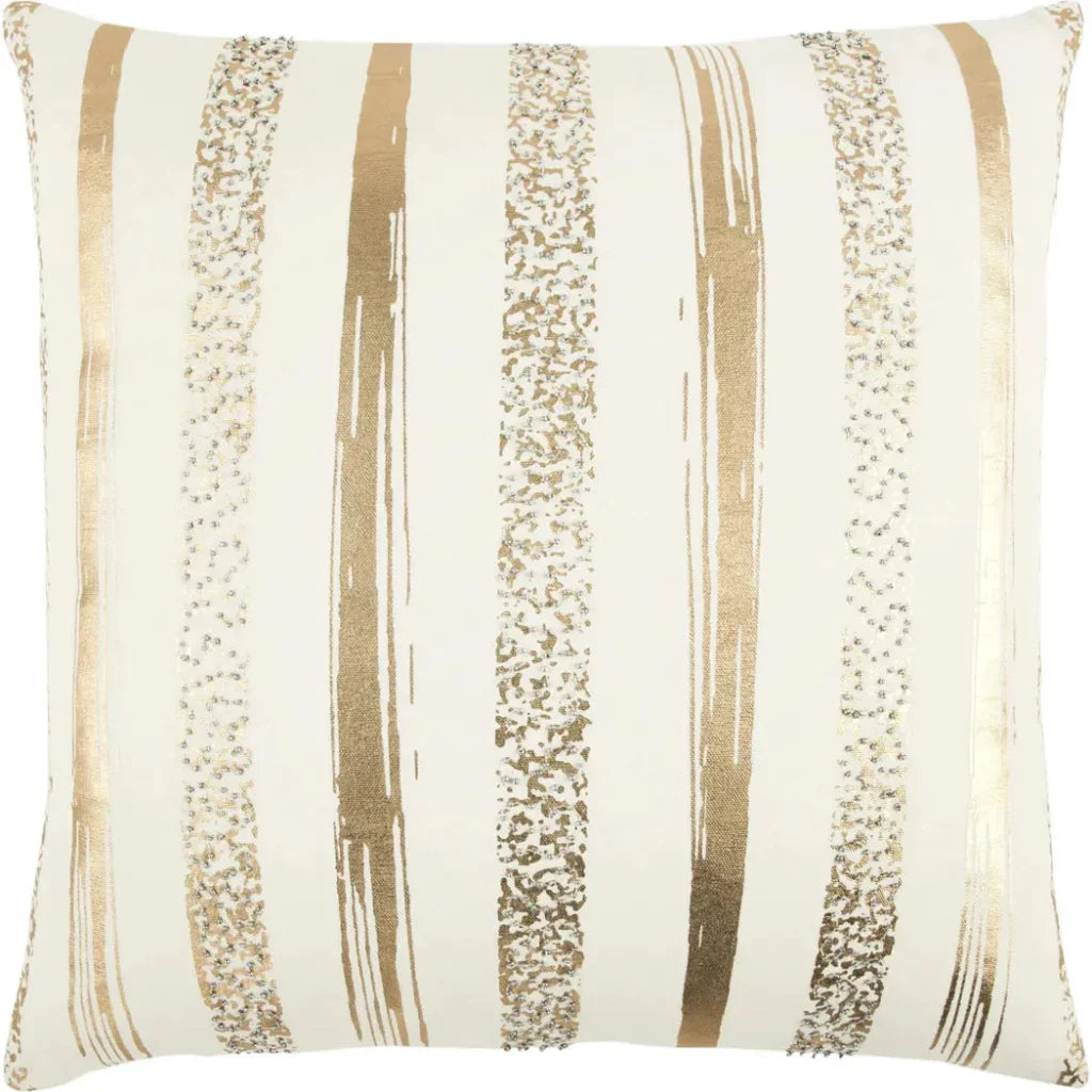 LOOMLAN Jill Silver Or Gold Metallic Throw Pillow