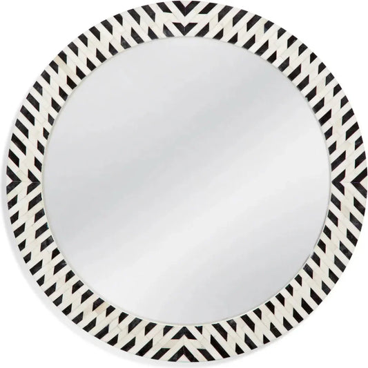 Joey Resin and MDF Black Wall Mirror - LOOMLAN - Bassett Mirror - Wall Mirrors