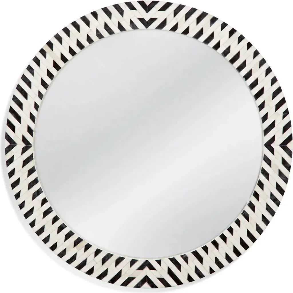 Joey Resin and MDF Black Wall Mirror - LOOMLAN - Bassett Mirror - Wall Mirrors