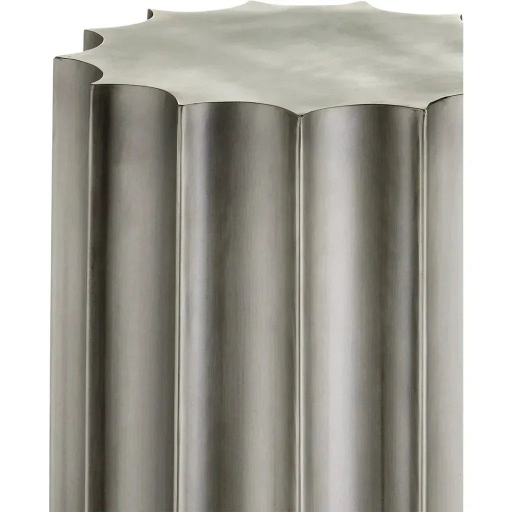 Kanti Iron Grey Pedestal - LOOMLAN - Currey & Co - Statues & Sculptures