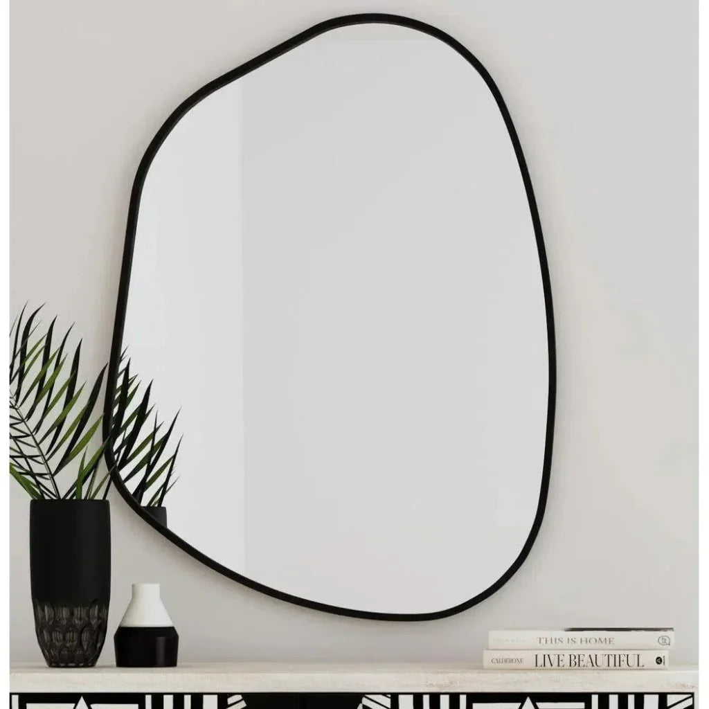 Karaniya MDF Black Wall Mirror - LOOMLAN - Bassett Mirror - Wall Mirrors