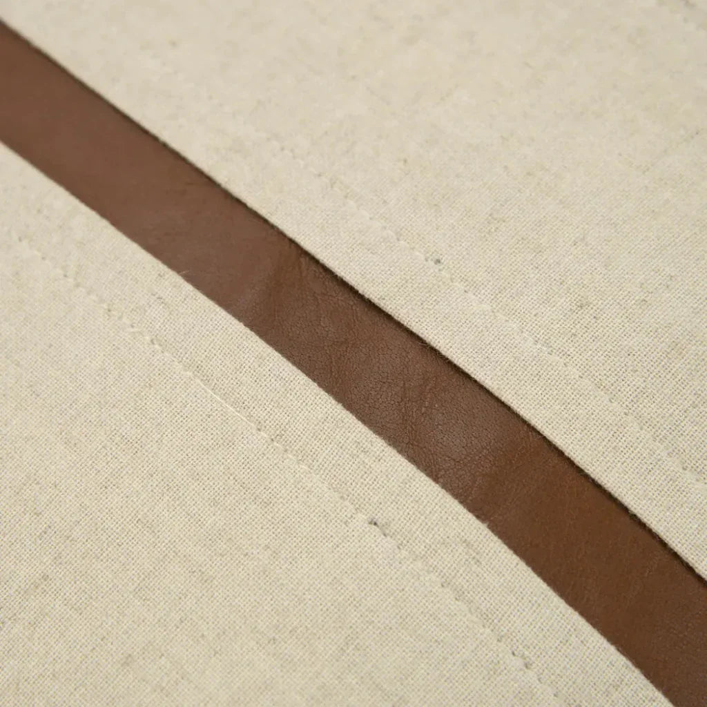 Kate Leather Stripe Throw Pillow Down Insert - LOOMLAN - LOOMLAN - Throw Pillows