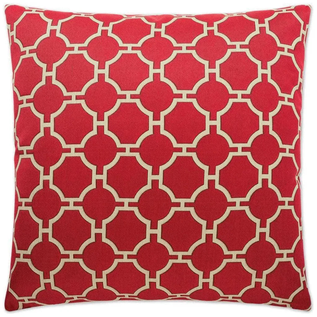 Kinder Red Throw Pillow With Insert - LOOMLAN - D.V. Kap - Throw Pillows