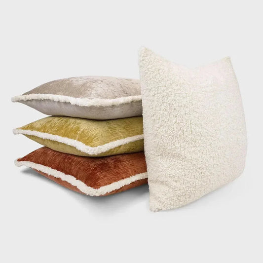 Kinney Putty Solid Tan Taupe Large Throw Pillow Insert - LOOMLAN - D.V. Kap - Throw Pillows