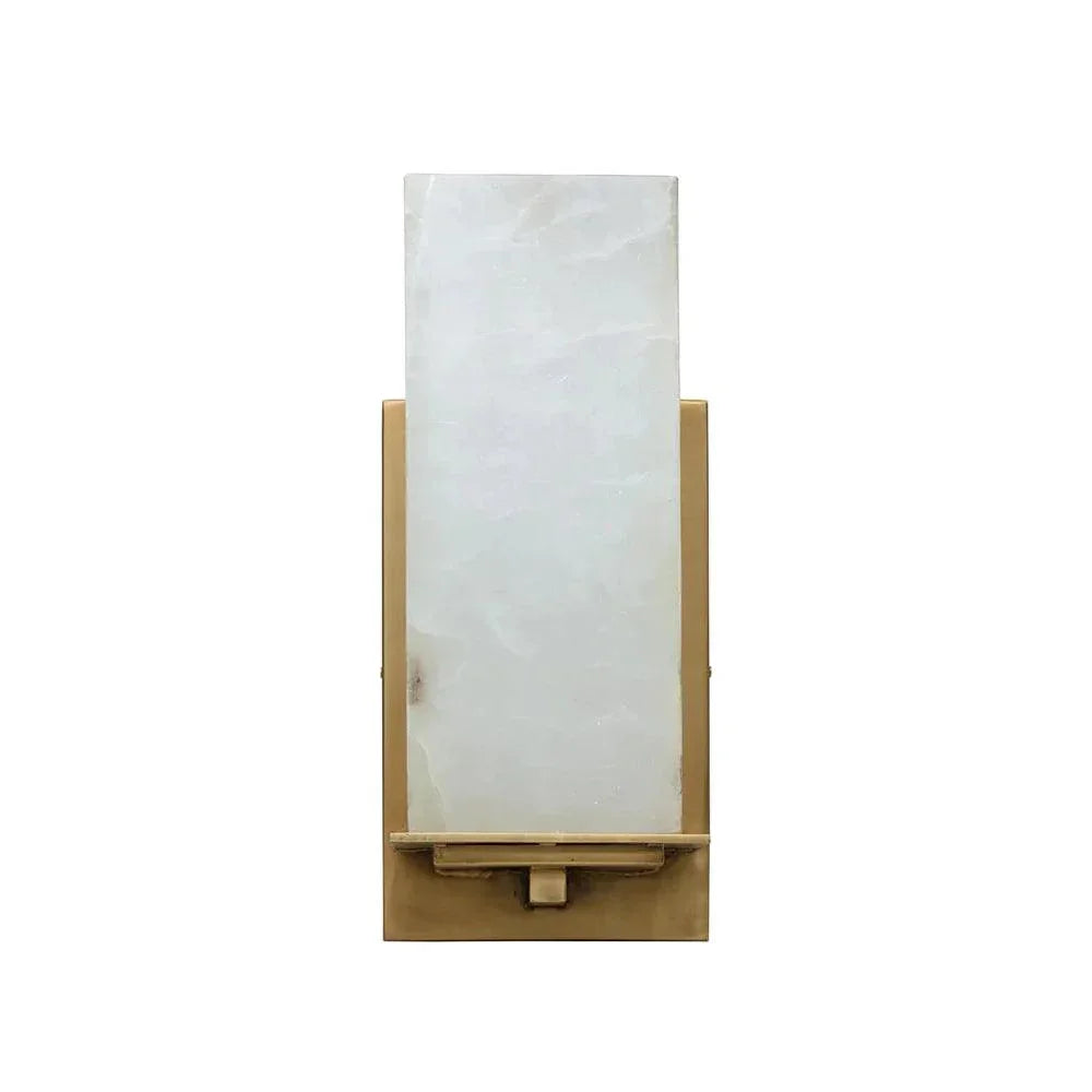 Kinu Sconce Alabaster & Antique Brass - LOOMLAN - SUNPAN - Wall Sconces