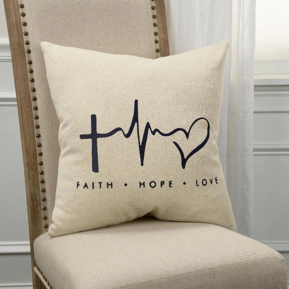 Knife Edge Sentiment Inked Brown Pillow Insert - LOOMLAN - LOOMLAN - Throw Pillows