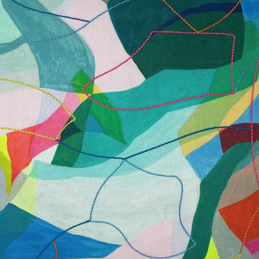 Koones Abstract Green Large Throw Pillow Insert - LOOMLAN - D.V. Kap - Throw Pillows