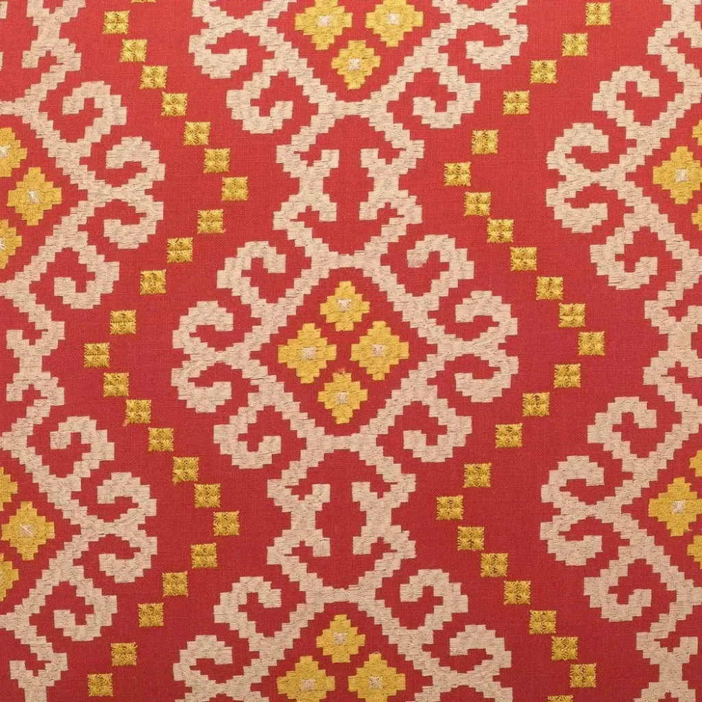 D.V. Kap Kurta Red Throw Pillow With Insert