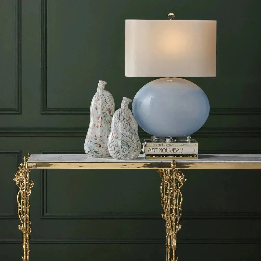Laconia Lozenge - Shaped Glass Table Lamp - LOOMLAN - Currey & Co - Table Lamps