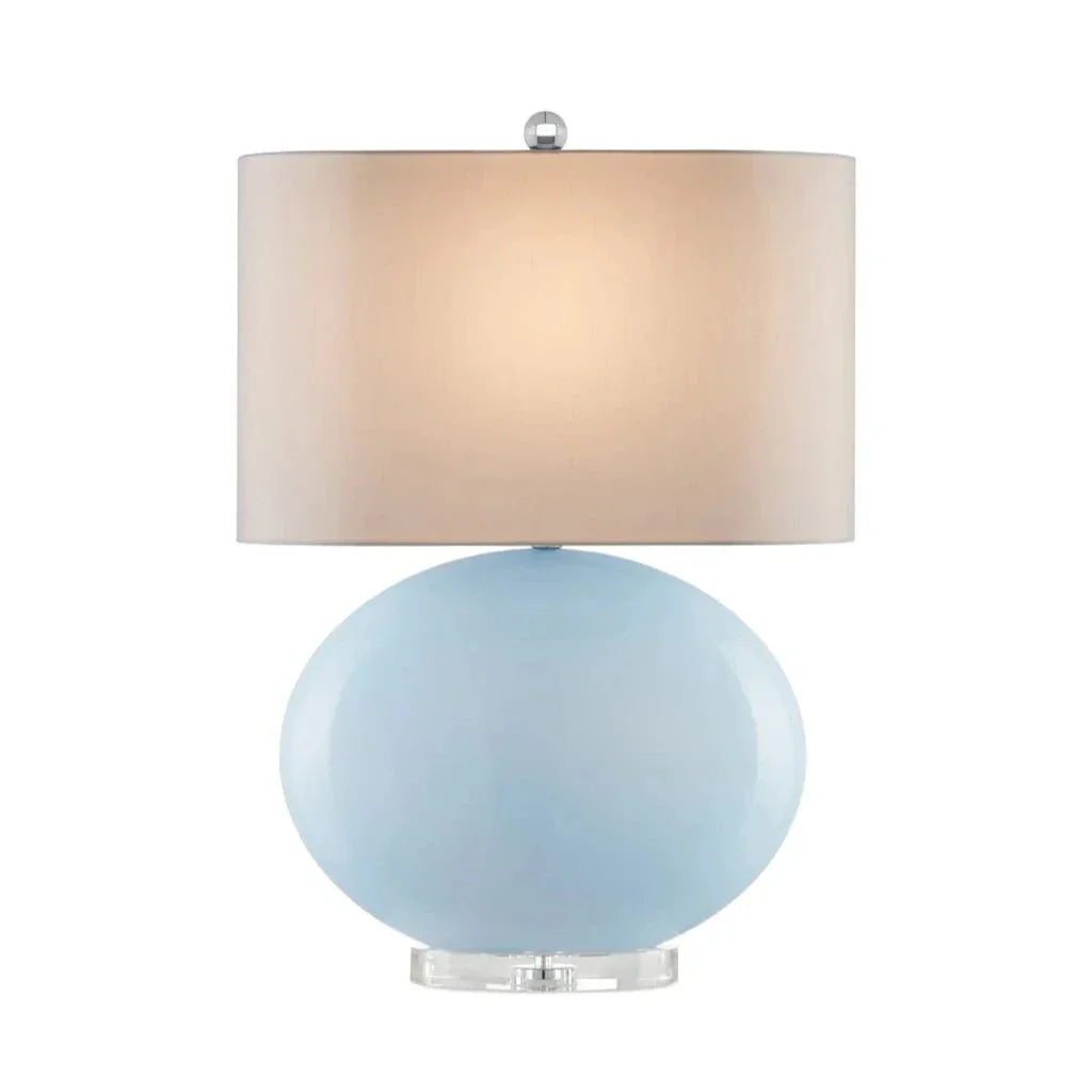 Laconia Lozenge - Shaped Glass Table Lamp - LOOMLAN - Currey & Co - Table Lamps