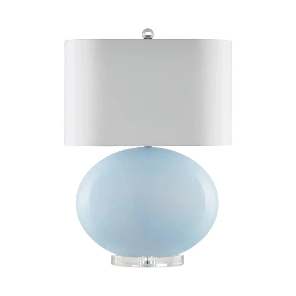 Laconia Lozenge - Shaped Glass Table Lamp - LOOMLAN - Currey & Co - Table Lamps