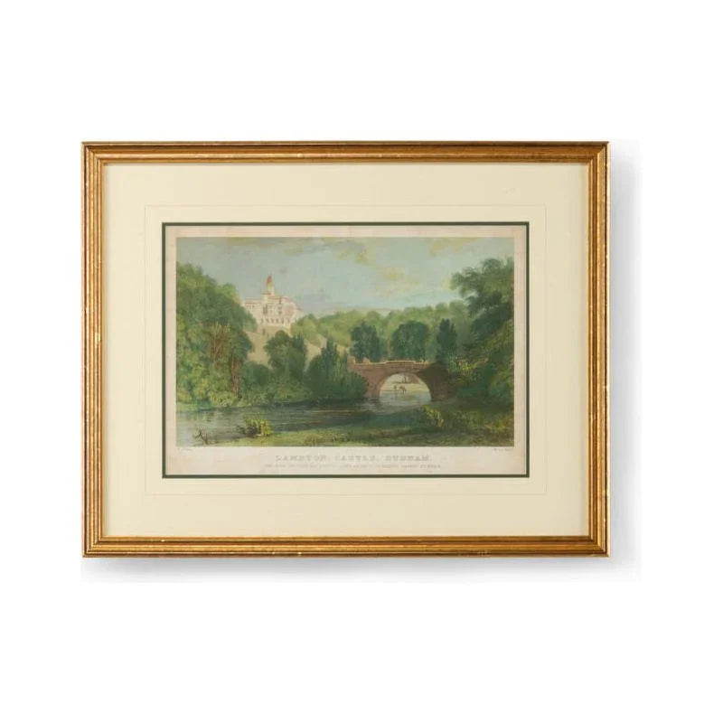 Lambton Castle Gold Framed Artwork-Framed Wall Art-Chelsea House-LOOMLAN