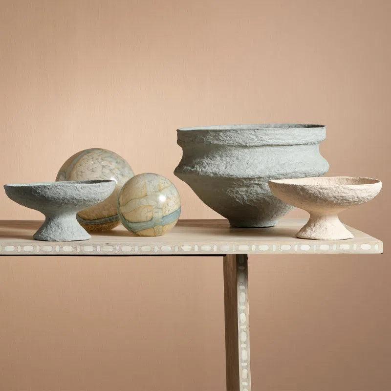 Landscape Cotton Mache Round Bowl