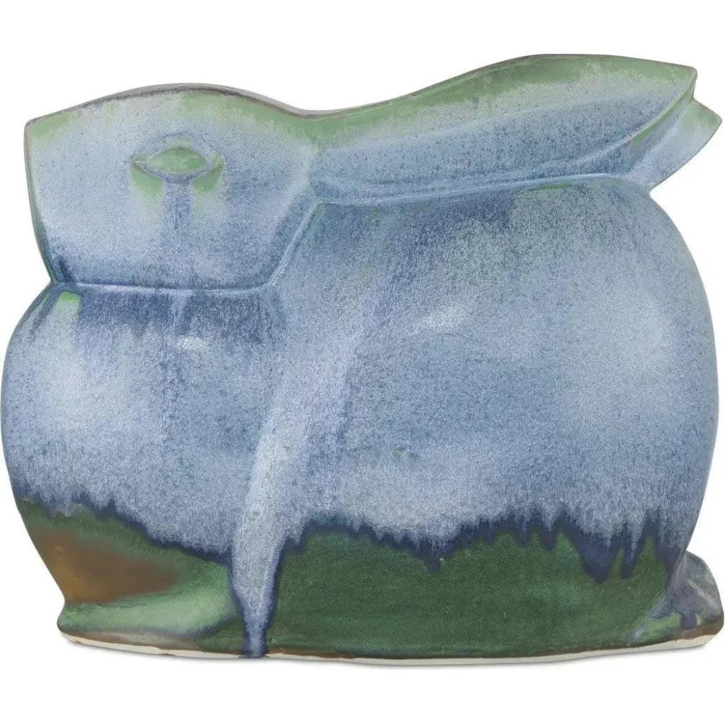 Lapine Porcelain Blue Object Statue - LOOMLAN - Currey & Co - Statues & Sculptures