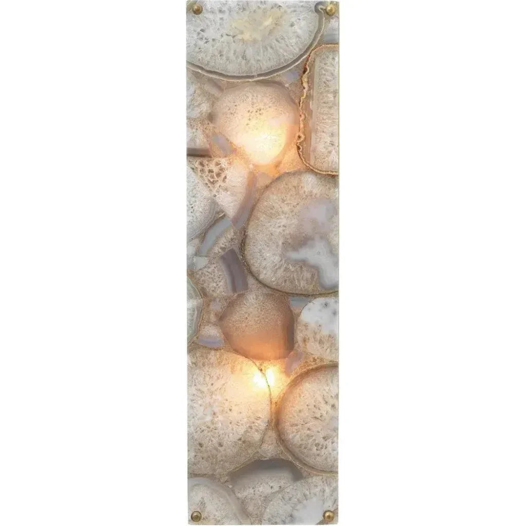 Lavender Agate Adeline Rectangle Wall Sconce - LOOMLAN - Jamie Young - Wall Sconces