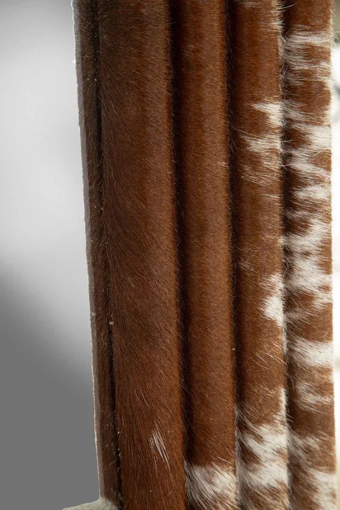 Laverne Hair On Hide Warpped Frame Wall Mirror - LOOMLAN - Furniture Classics - Wall Mirrors