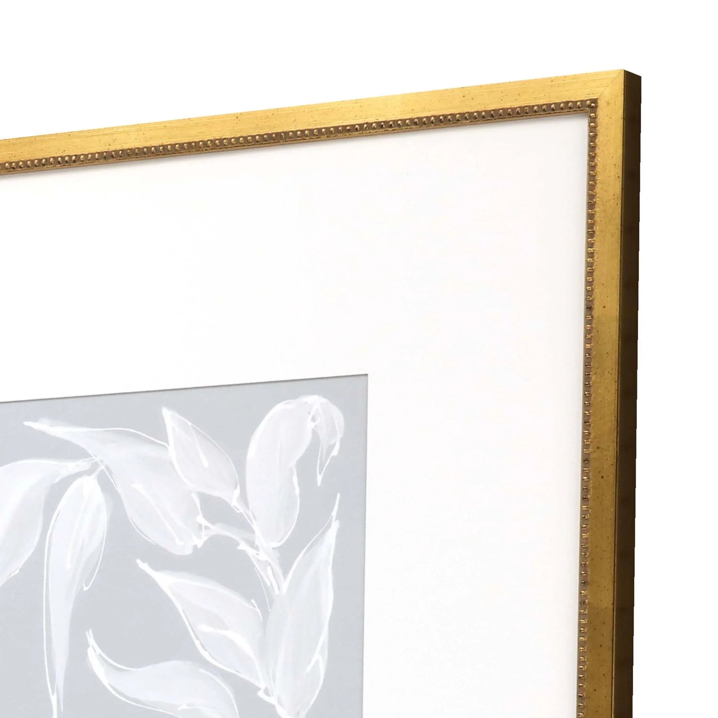 Leaf Study Wood Frame Blue Canvas Art 4PC