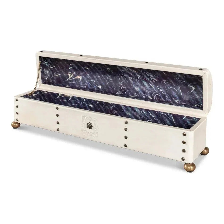 Leather Telescope Box - LOOMLAN - Sarreid - Boxes & Bowls