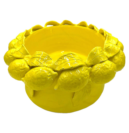Lemons Design Ceramic Oval Bowl