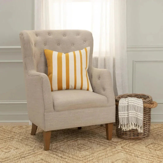 Leo Striped Couch Throw Pillow Covers Down Insert - LOOMLAN - LOOMLAN - Throw Pillows