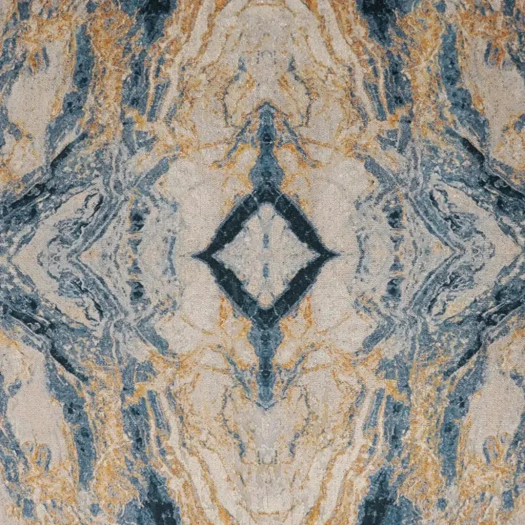 Leonna Glam Abstract Blue Large Throw Pillow Insert - LOOMLAN - D.V. Kap - Throw Pillows
