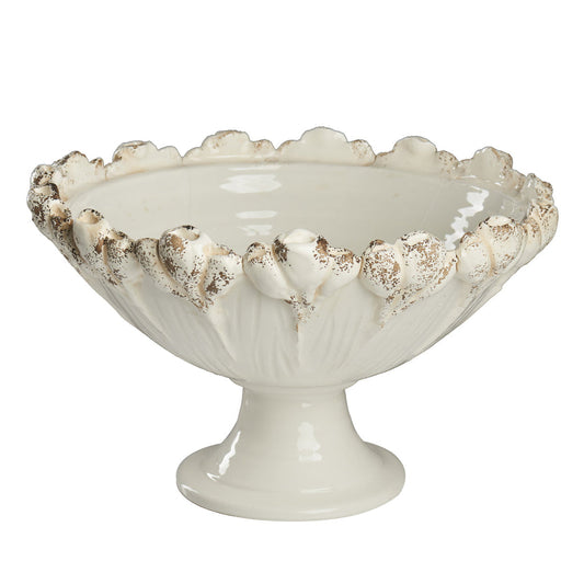 Les Fleur Ceramic Footed Bowl