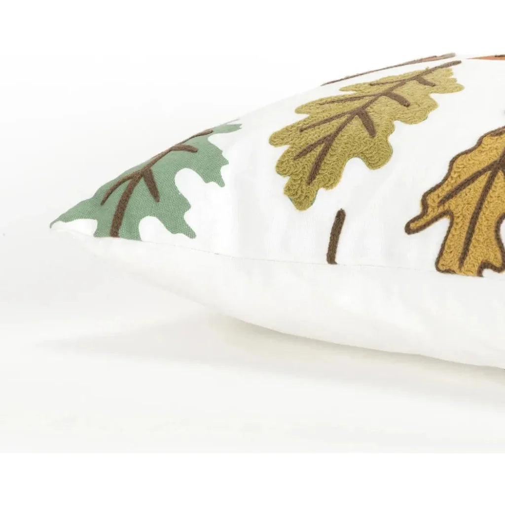 LOOMLAN Levi Ivory Lumbar Pillow With Insert