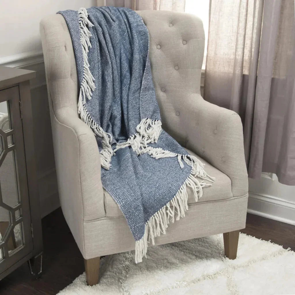 Lidia Soft Throw Blanket Chevron Pattern - LOOMLAN - LOOMLAN - Throw Blankets