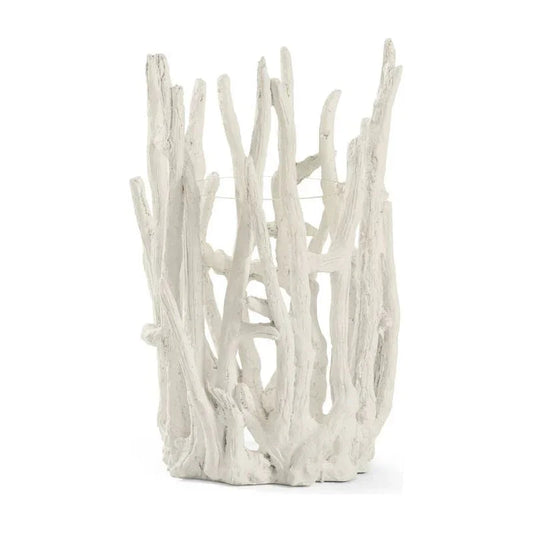 Litchfield Hurricane Driftwood Patio Candleholder - LOOMLAN - Wildwood - Candle Holders