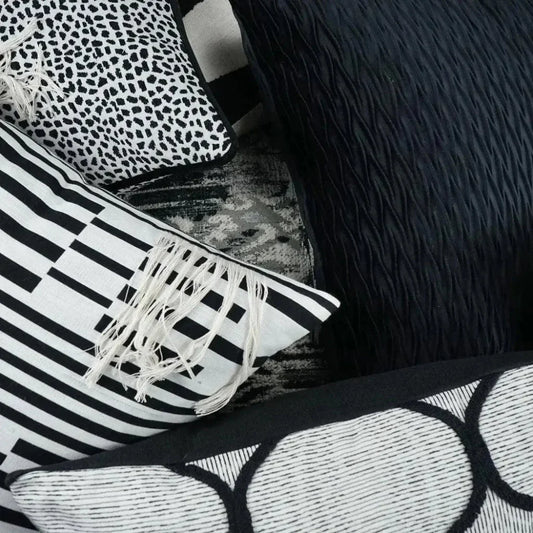 Loose Ends Textured Black Large Throw Pillow Insert - LOOMLAN - D.V. Kap - Throw Pillows