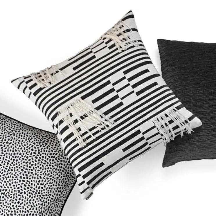 Loose Ends Textured Black Large Throw Pillow Insert - LOOMLAN - D.V. Kap - Throw Pillows