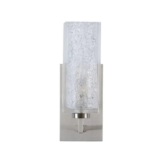 Lucallan Nickel Finish Acrylic Wall Sconce - LOOMLAN - Wildwood - Wall Sconces