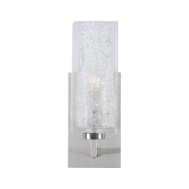 Lucallan Nickel Finish Acrylic Wall Sconce - LOOMLAN - Wildwood - Wall Sconces