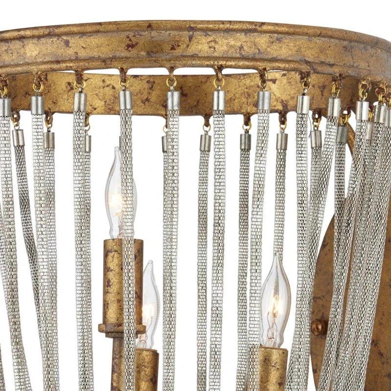Lucien Modern French Gold Leaf Wall Sconce - LOOMLAN - Currey & Co - Wall Sconces