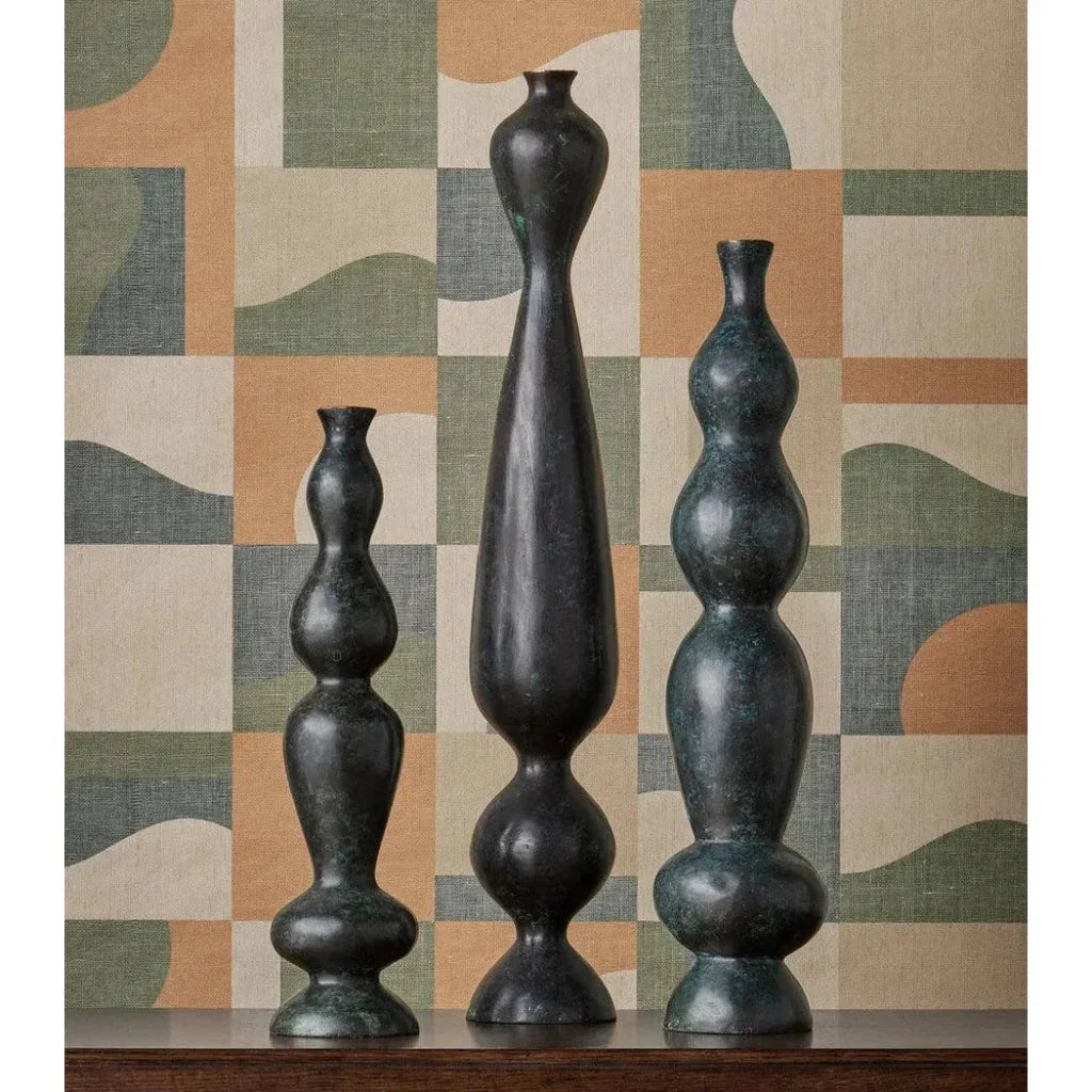 Luganzo Medium Bronze Vase - LOOMLAN - Currey & Co - Vases & Jars