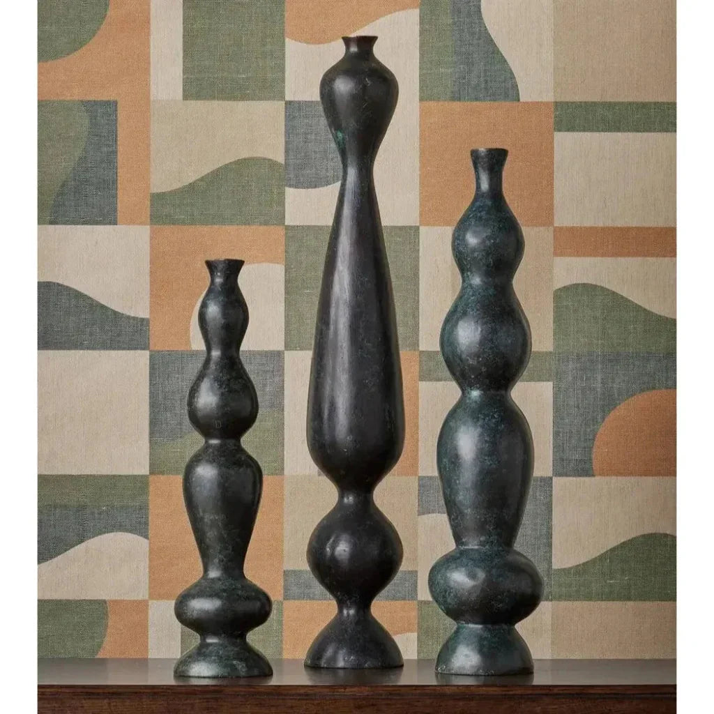 Luganzo Small Bronze Vase - LOOMLAN - Currey & Co - Vases & Jars
