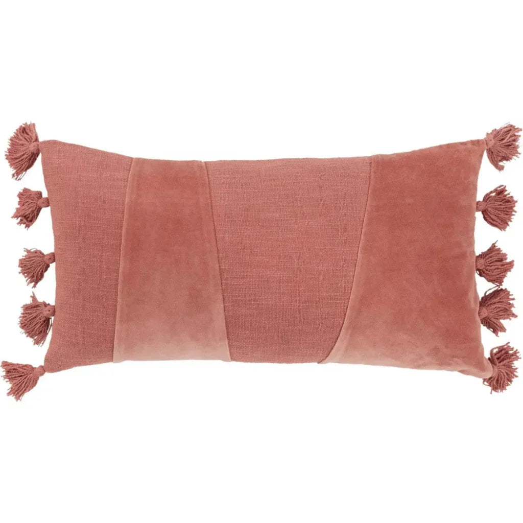 Lulu Pieced Geometric Lumbar Pillow Insert - LOOMLAN - LOOMLAN - Throw Pillows