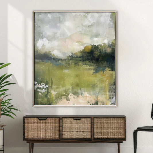 Paragon Luminous Landscape Green Canvas Art