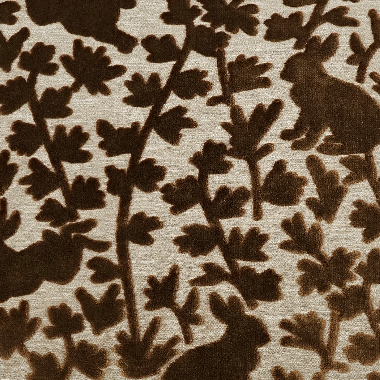 Luv Bunny Brown Throw Pillow