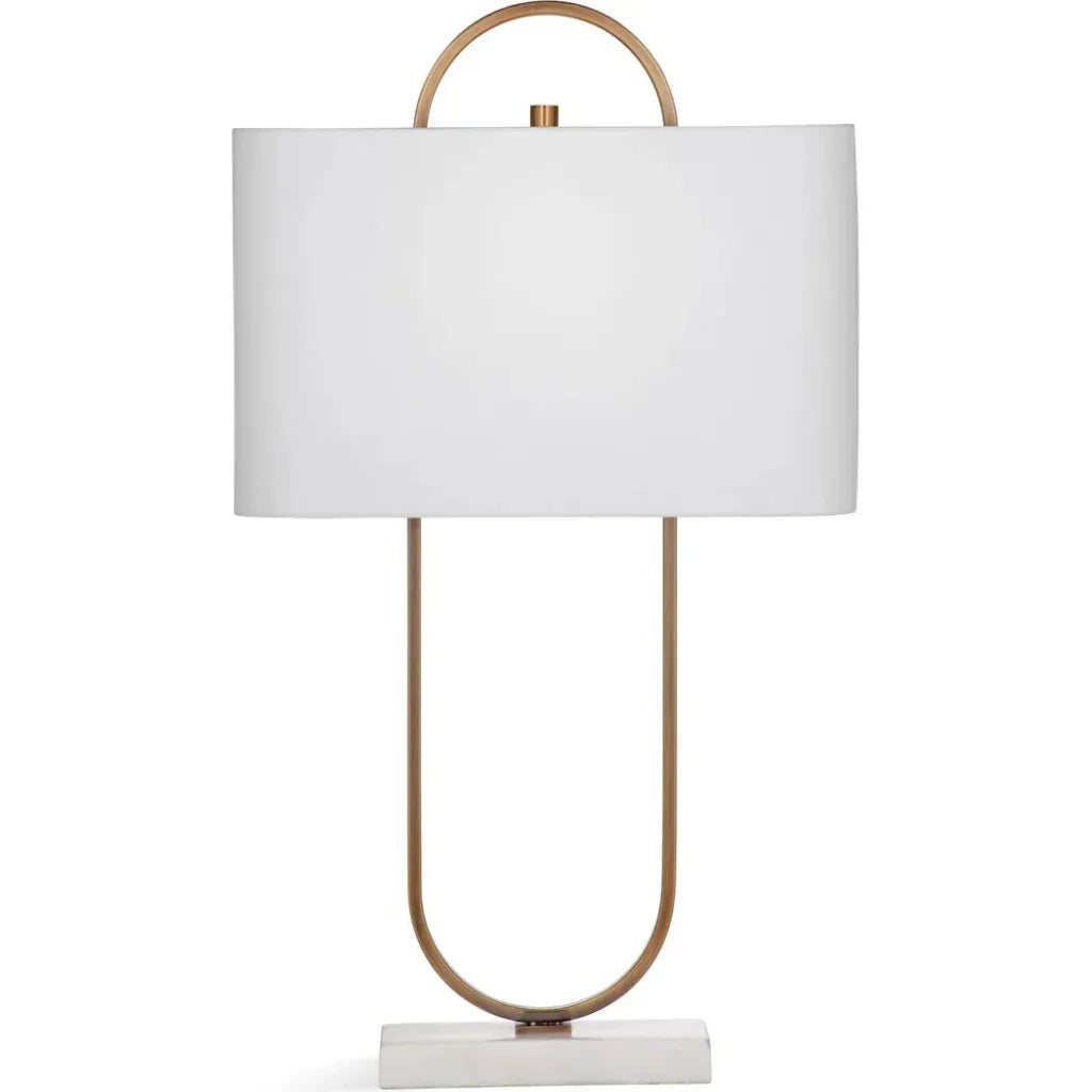 Mabel Metal and Marble Gold Table Lamp - LOOMLAN - Bassett Mirror - Table Lamps