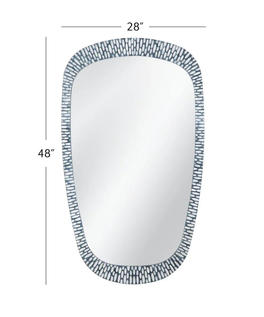Bassett Mirror Maddox Modern Grey Resin Wall Mirror