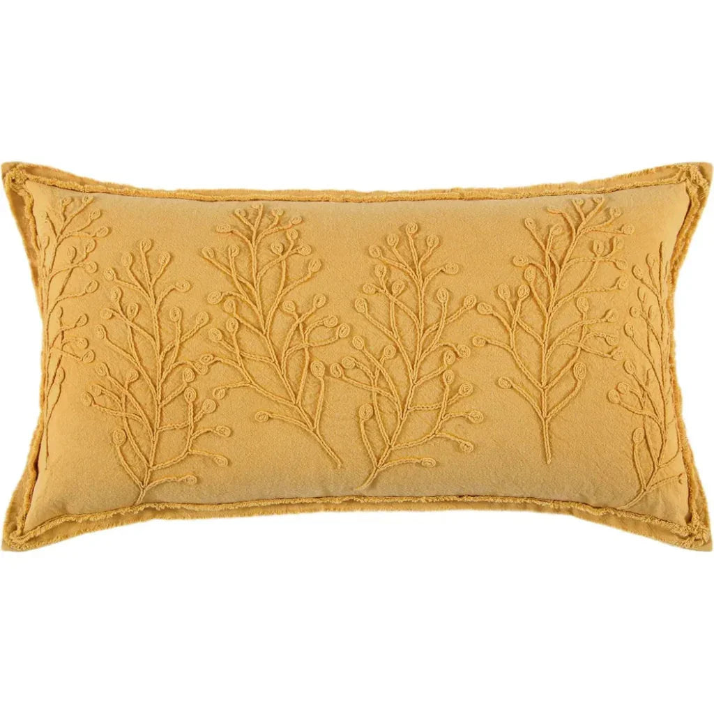 Madea Embroidered Long Lumbar Decorative Pillow - LOOMLAN - LOOMLAN - Throw Pillows