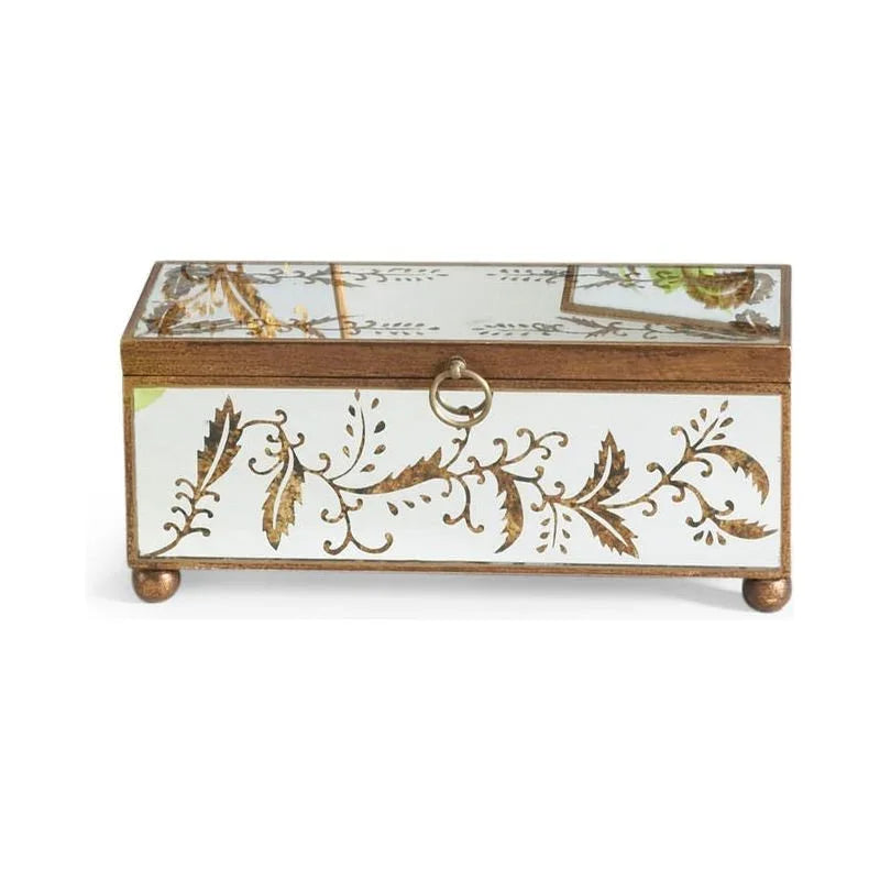 Madison Mirrored Gold Box - LOOMLAN - Chelsea House - Boxes & Bowls