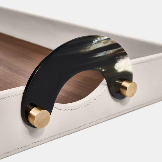 Maeve Leather Warp Rectangular Tray